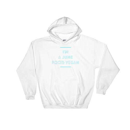 (blue) Junk Food - White Hooded Sweatshirt